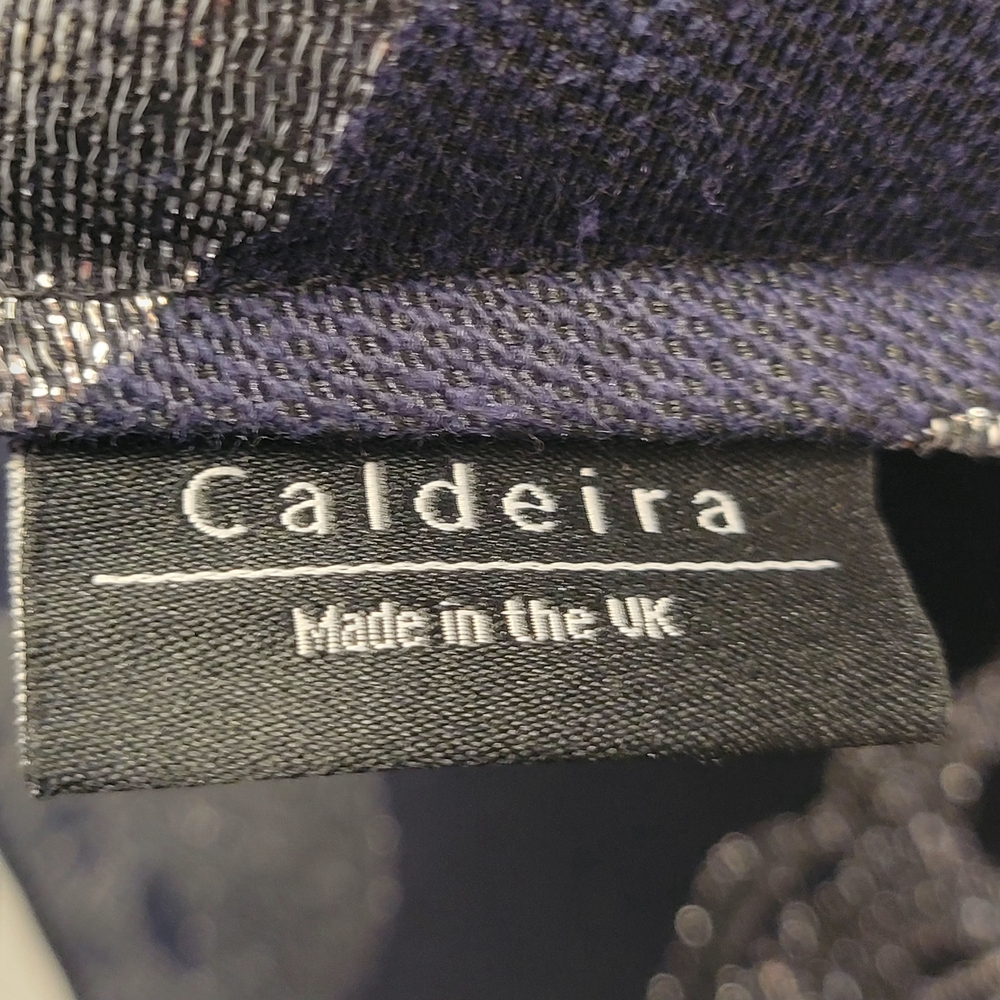 Caldeira Black, Navy and Silver Skull Accent Pillow New Rare - Picture 3 of 16